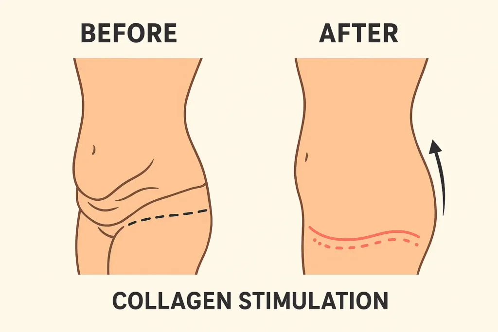 Before and after results for sagging skin after weight loss injections Aberdeen